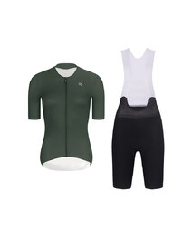 RIVANELLE Cyklistický krátky dres a krátke nohavice - ELEVATE - čierna/zelená